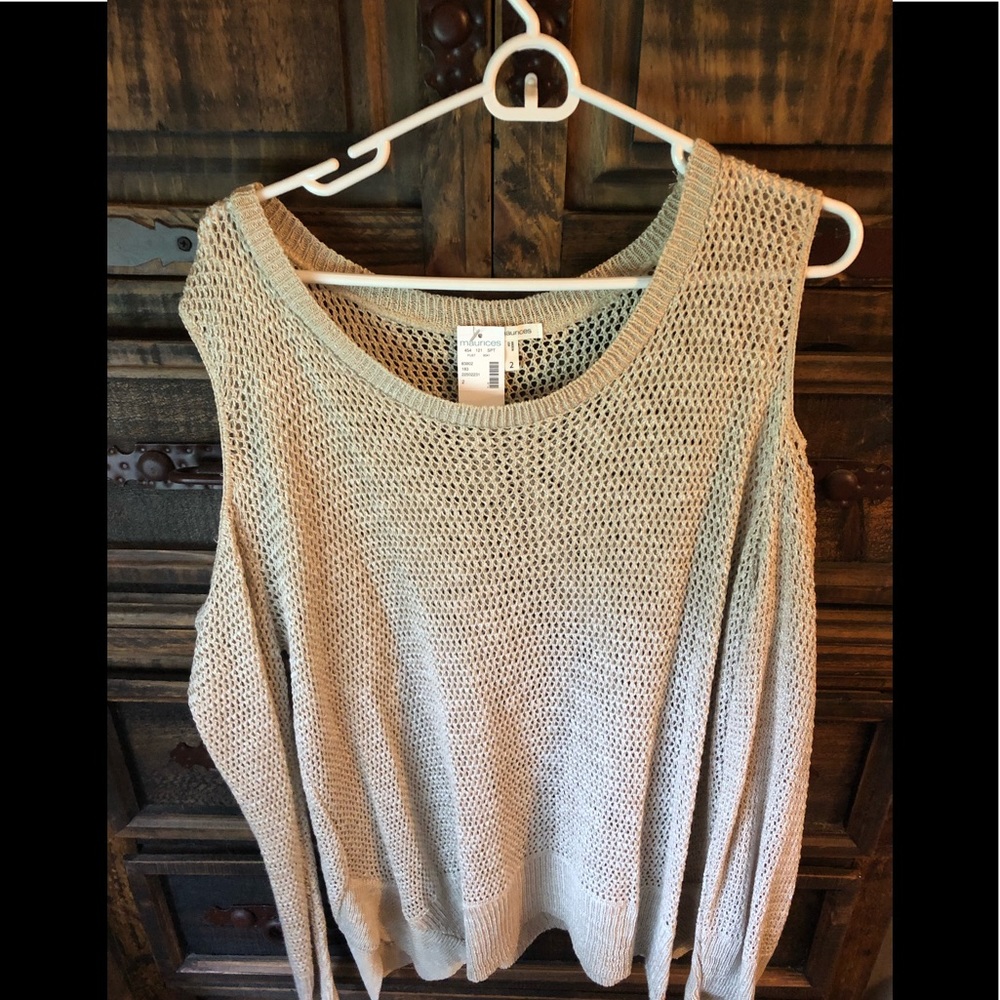 Maurice’s Plus Size 2 Cold Shoulder Sweater NWT
